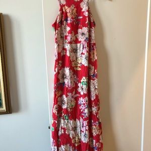 Band of Gypsies floral Hawaiian halter dress M